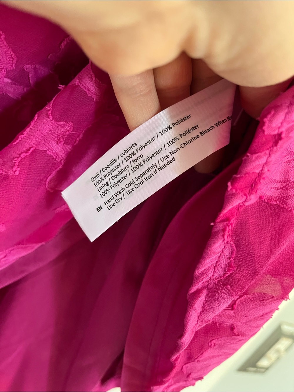 Band of the free Kiss Me Fuchsia peplum mini dress long sleeve medium ruffle - Picture 5 of 6